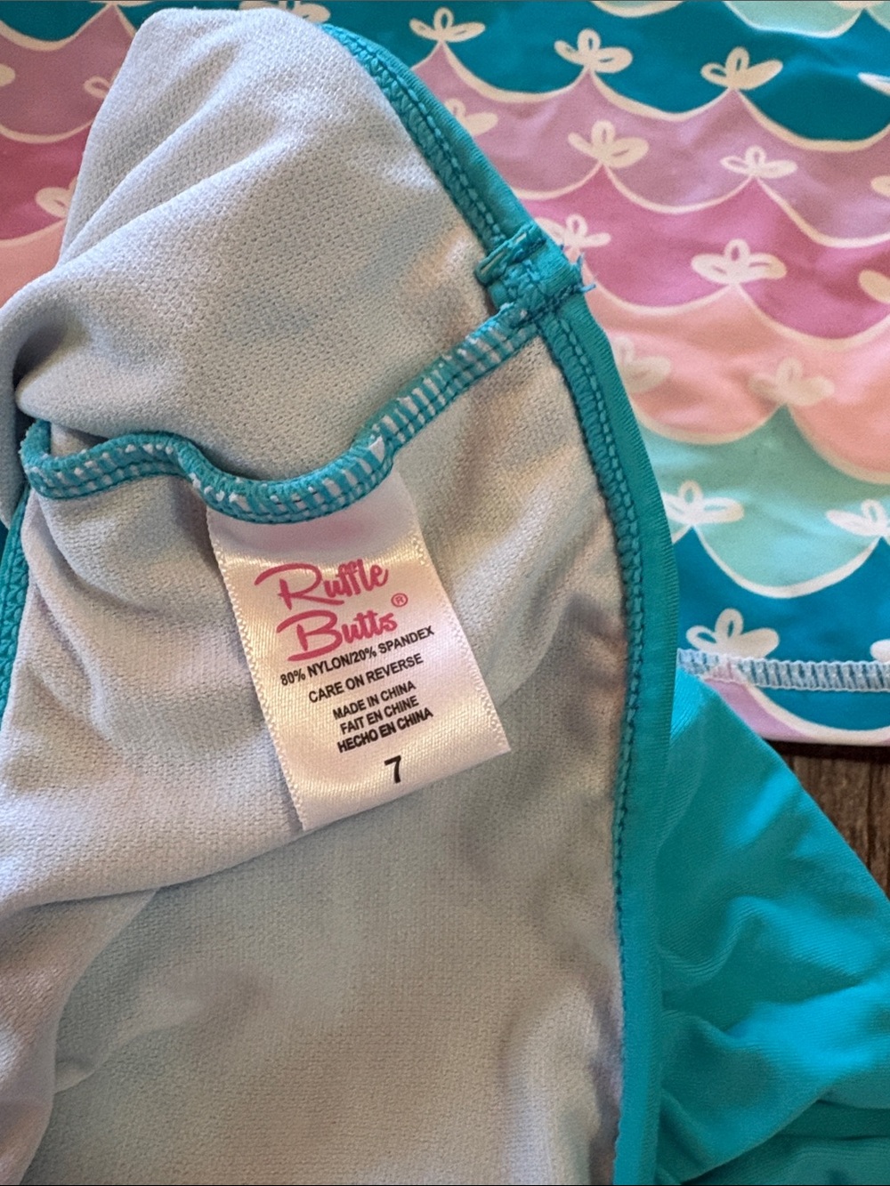Ruffle Butts Girls Rash Guard Set - Picture 3 of 4